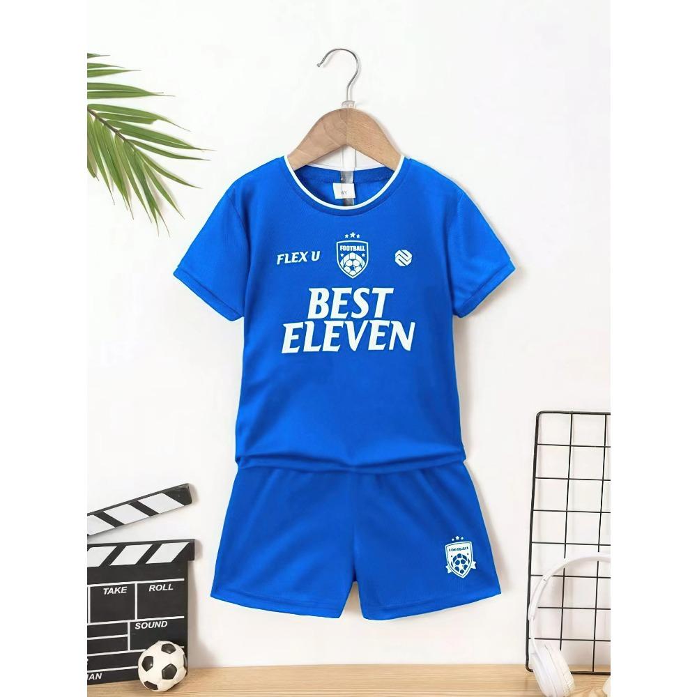 Ensemble Mode Enfant T-shirt et Short Imprimé Amusant Ensemble 2 Pièces Été Décontracté Extérieur Tenue Garçons et Filles Vêtements Enfant