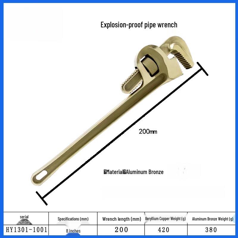 Beiyou Explosion-Proof Aluminum Bronze Pipe Wrench CN plug (adapter included)
