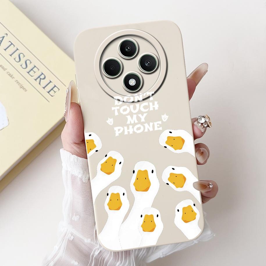 For OPPO Reno 12F 5G Case CPH2637 Lovely Panda Rabbit Liquid Silicone Durable Back Cover For OPPO Reno12F Reno12 FS F27 5G Coque