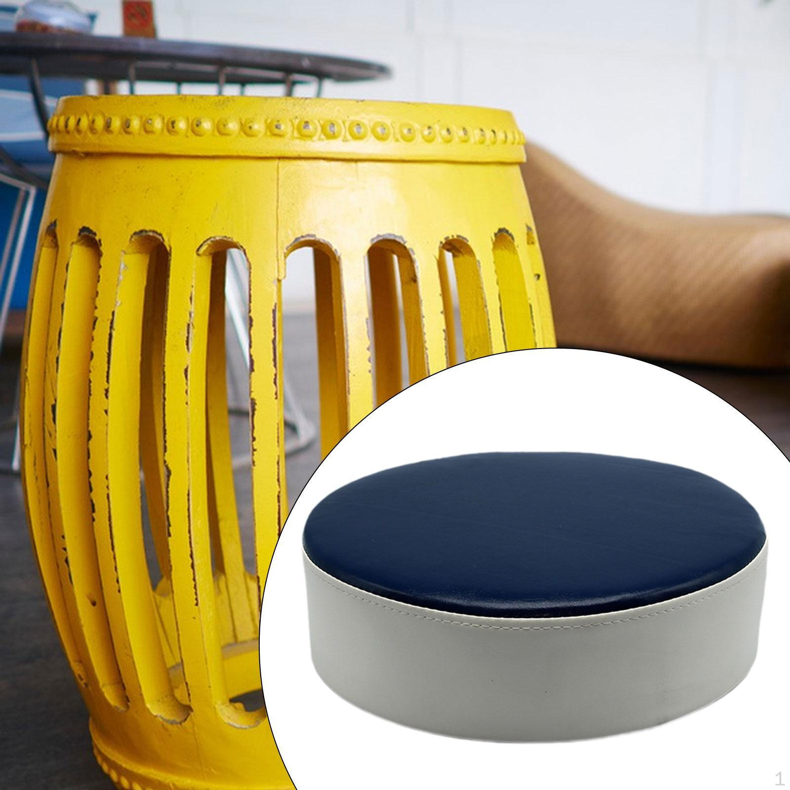 

Подушка для стула из искусственной кожи, круглое сиденье, защитная накладка на барный стул Blue 30x8cm