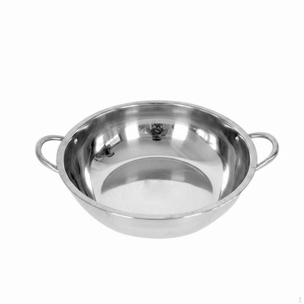 SplitPartition Pot Deformation Resistant Stainless Steel Shabu for Home, Restaurant 28CM