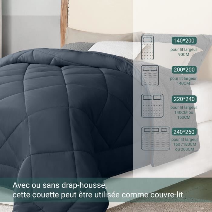 Couette - Sampur - Sherpa 240x260 - Réversible Été-Hiver - Isothermique - 4 Saisons