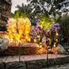 Langlebige Realistische Solar-Glyzinien-Blumenlampe Wasserdichte Kabellose Garten-Stehlampe Künstliche Kreative Garten-Solarleuchten Haus