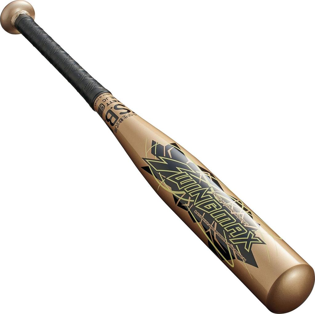 ZETT Swing Max Youth Baseball Metal 360g Average Champagne Gold BAT75632 Bat, (Super Duralumin), 62cm, Weight, (8201)