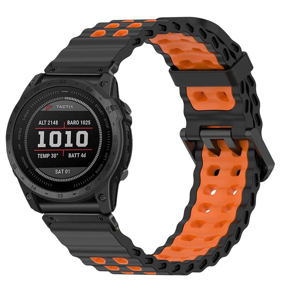 26mm Strap For Garmin Fenix 8 51mm Sport Silicone Wristband for Garmin Fenix 7XPro Instinst 3 Instinct 2X Solar Enduro 3 2 Band