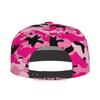 Casquette de Baseball Rose Camo - Snapback Réglable, Polyester Respirant, Parfaite Pour la Course à Pied & les Activités Extérieures, Casquette de Golf, Sports F