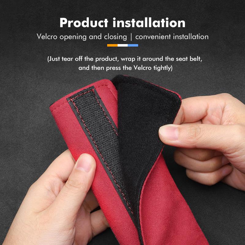 BBEH3 For KIA Car Safety Belt Shoulder Cover Breathable Seat Belt Padding Pad Accessories Sorento Stinger Soul Spectra Niro Cadenza
