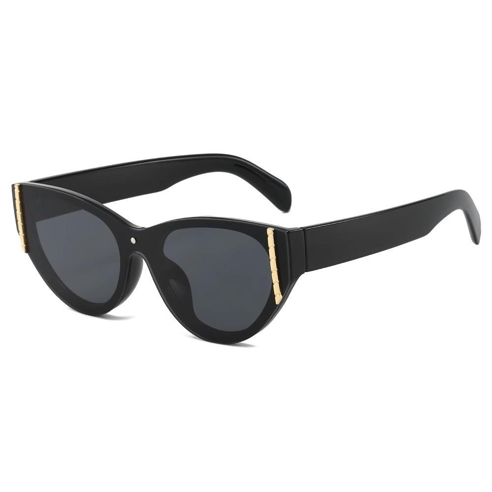 

Cat Eye Sunglasses Women Retro Square Large Frame Uv400 Protection For Fashion And Travel BlackFrameGrayLens