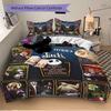 3pcs Jack Skellington Quilt Set, Soft and Comfortable Bedroom, Guest Room and Dorm Decor Bedding Set 1 Quilt Cover + 2 Pillowcases.F052