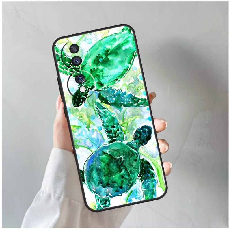 

Cute Sea Turtle For Huawei P20 P30 P40 P50 P60 Pro P Smart Z Nova 5T Honor 70 50 X8 X9 a Magic 5 Lite Case Huawei P20 Pro