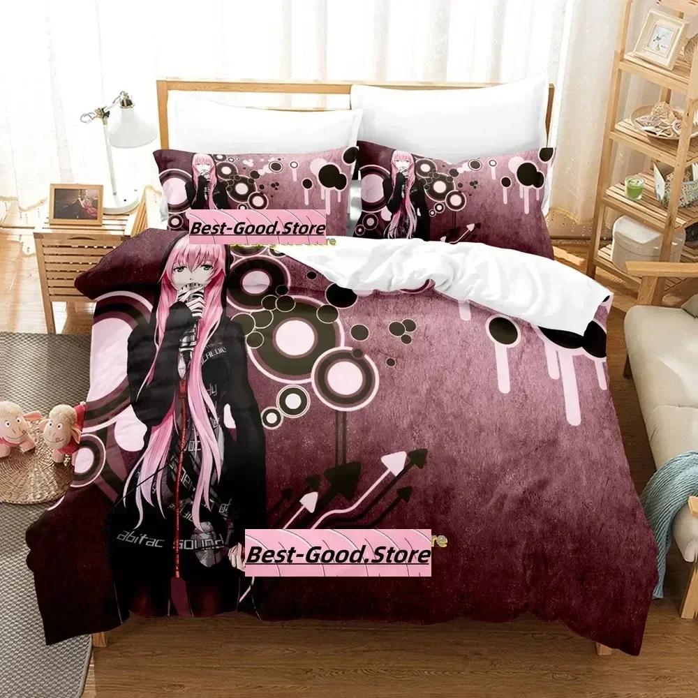 Anime Vocaloid Bedding Set Printed Bed Set With Pillowcase Bed Duvet Cover Soft Single Double Queen Super King Size Bedroom