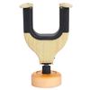 Guitar Wall Mount Hanger Holder   Wood Base Plastic Rubber Hook Body (Yellow Wood Color)