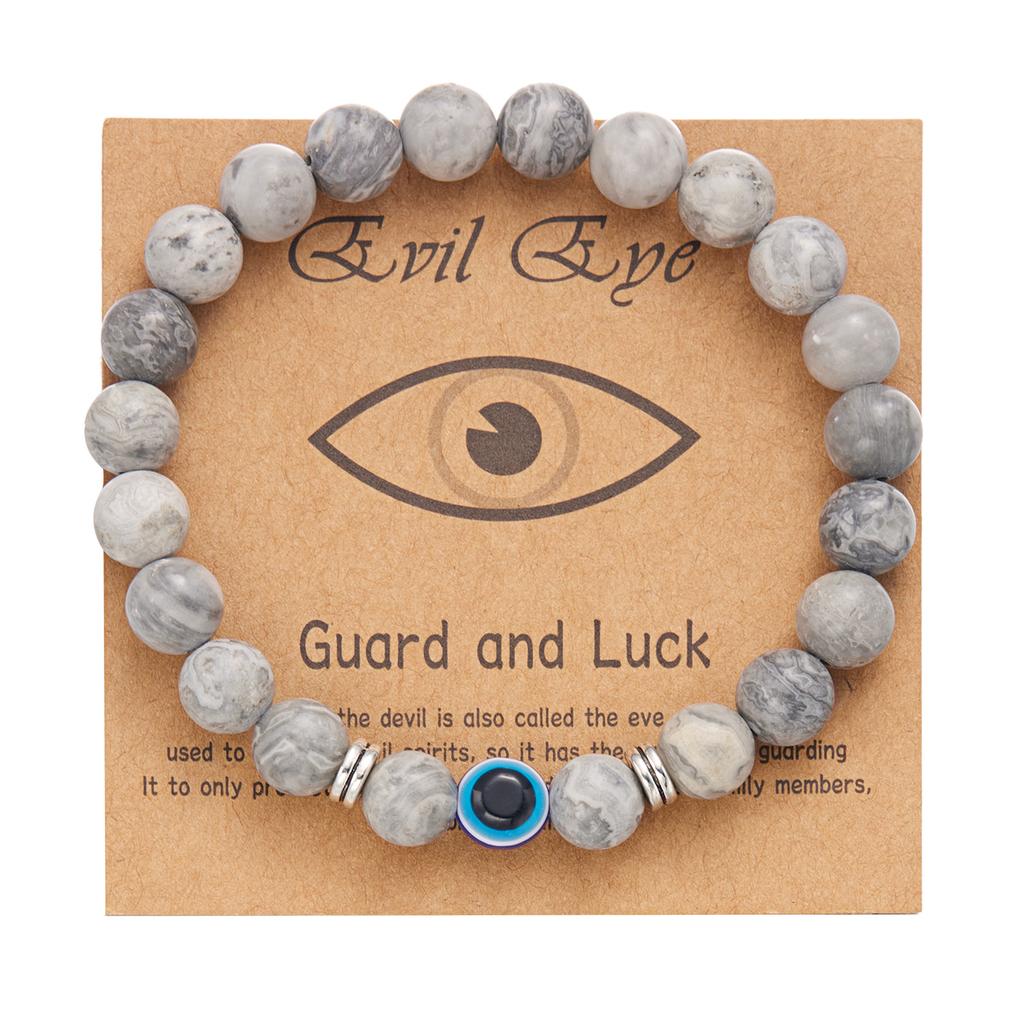 8mm Pink Purple Glass Beads Evil Eye Bracelets for Women Handmade Beaded Resin Blue Eye Bracelet Turkish Lucky Zircon Gifts