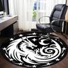 1pc Dragon Moon Office Round Area Rug, Under Office Chairs Bedroom Living Room Home Decor, Room Deco, Available In Various Sizes
