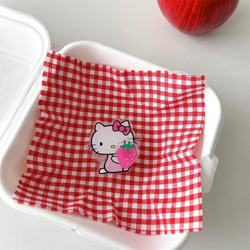 Simple And Cute Childlike Acrylic Leisurely Kt Rotating Small Cartoon Mobile Phone Holder Airbag Lazy Back Sticker