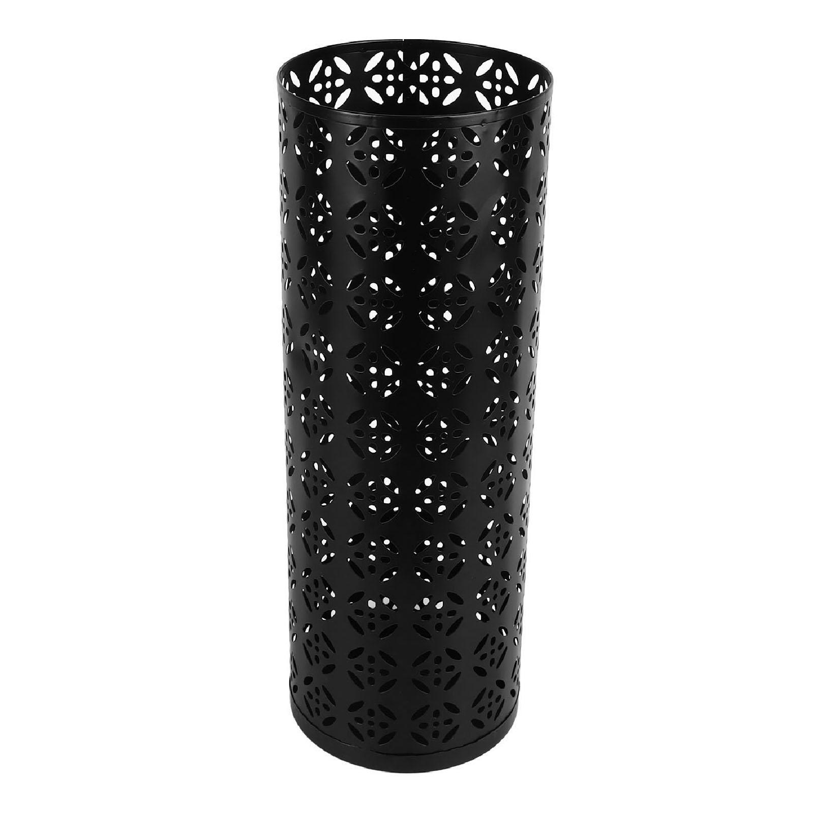 

Держатель для зонта круглый, устойчивый к ржавчине, стильный, полый, медный узор, металлический держатель для зонта, ящик для дома Small чёрный