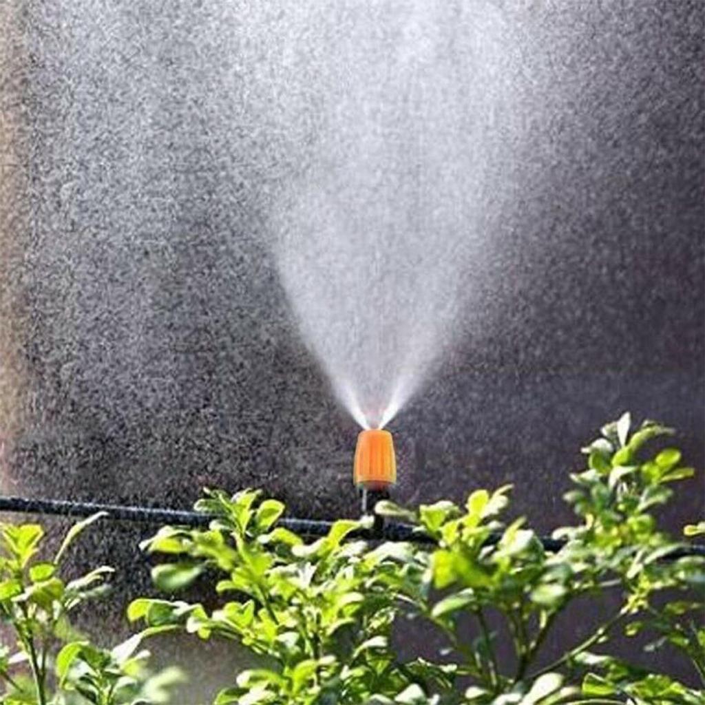 25x Adjustable Atomizing Nozzles Drip Irrigation Spray Emitters Easy To Connector