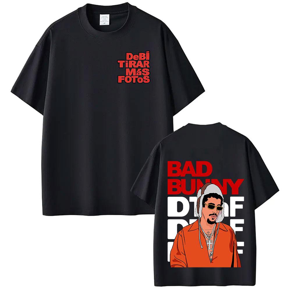 

Rapper Bad Bunny Tour Debi Tirar Mas Fotos DTMF Fans TShirts Hip Hop Oversized Fashion Clothing Cotton Women Men T Shirts S