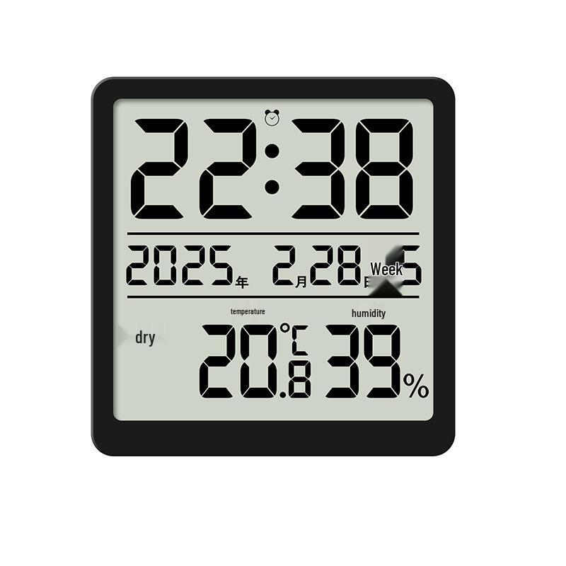 Ultra-thin Indoor Multifunctional Alarm Clock with Thermometer and Magnetic Attachment #3702