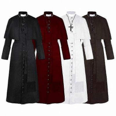 Středověký kněžský kostým na Halloween Retro Cosplay Outfit