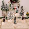 Hanging Gnome Christmas Ornament with LED Lights, Adorable Faceless Doll, Plush Gnome Santa Doll, Glowing Old Man Minifigure Tree Ornament (5pcs)