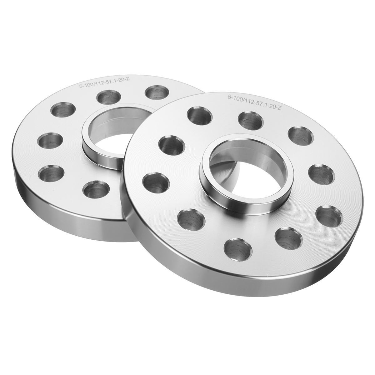2set 20mm Car Wheel Spacers Gasket 5X112 57.1mm Bore Aluminum Alloy