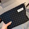Black Dots Cosmetic Bag Women Makeup Bag Travel Wash Bag Female Travel Storage Bag Women Make Up Bag Organizer Toilet Bag Clutch