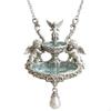 Retro Design Clavicle Chain Embossed Detail Wishing Fountain Necklace  Vintage Fashion