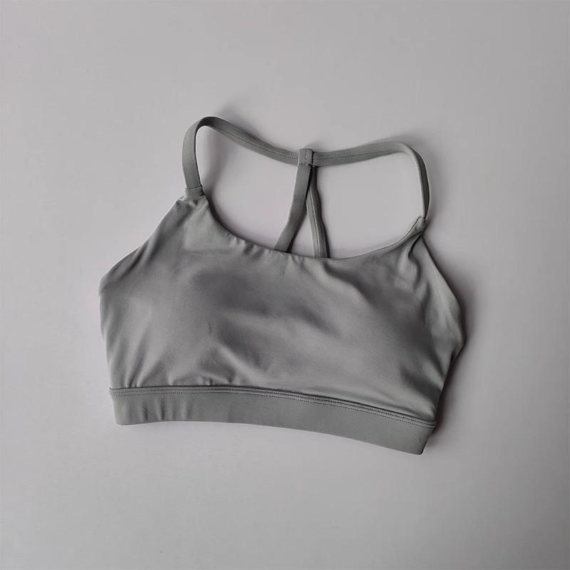 

Women s Nude Feel Thin Strap Sports Bra - Yoga & Fitness Top Large