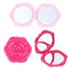 Romantic Mini Rose Flower Mini Mirror Small Pocket Makeup Mirror Double Sided Hand Mirrors Compact Cosmetic Beauty Tool