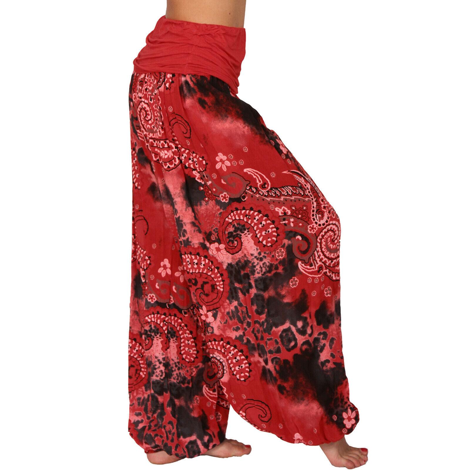 

Multi-color Digital Print Wide-leg Harem Pants 2022 L красный