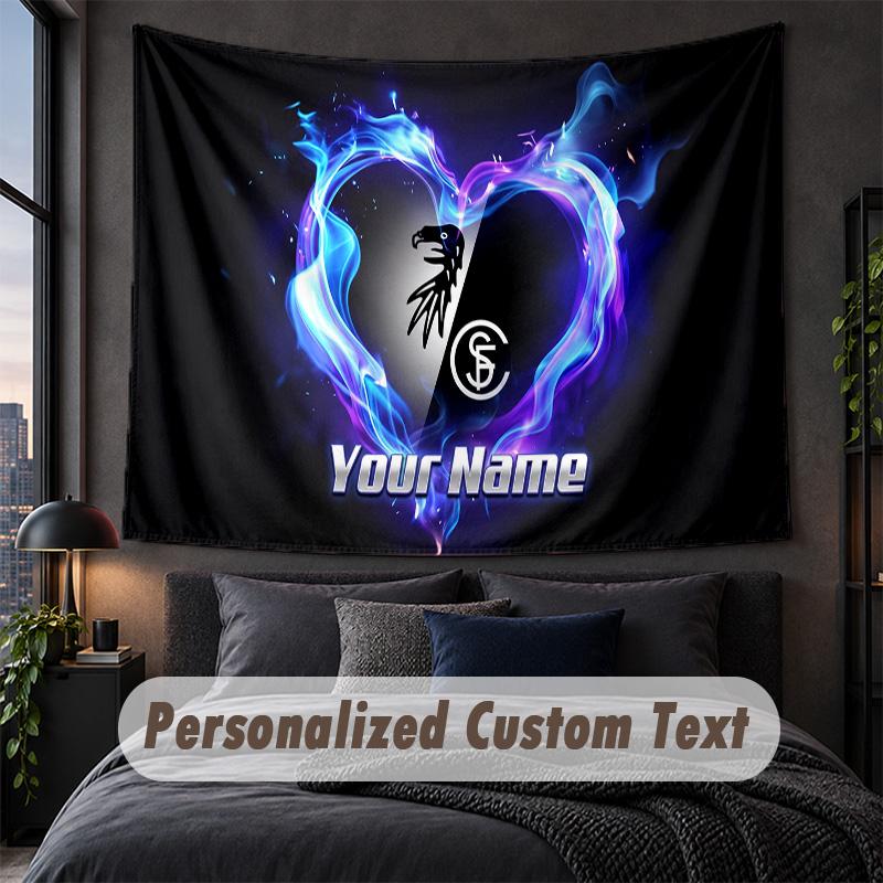 Custom Name Text Tapestry,SC Freiburg Decorative Wall Hanging, Background Tapestry For Home Bedroom