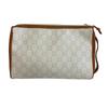 GUCCI Clutch bag pouch old Gucci GG plus PVC coated canvas business bag white PVC coated canvas Women Used