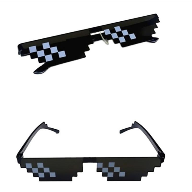 Funny Thug Life Sunglasses Pixelated Men Women Brand Party Eyeglasses Mosaic Vintage Eyewear Unisex Gift Toy Glasses Kids Gift