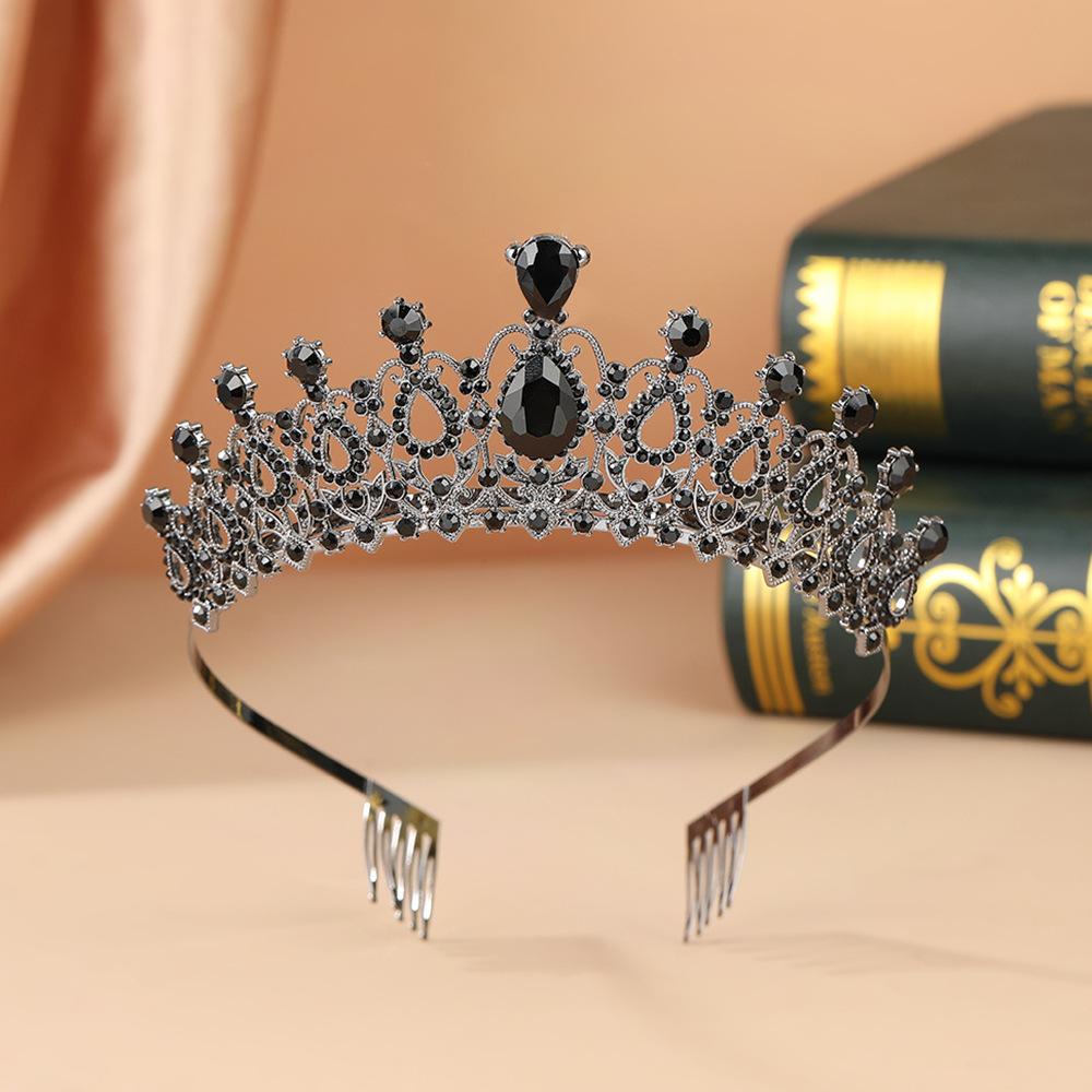 

Хрустальный бриллиант Свадебная прическа невесты Головной убор День рождения Ободок Аксессуар для волос Бал Корона Головной убор для выступления на автошоу