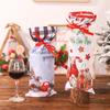 Christmas Decorative Articles Cartoon Bundle Mouth Forest Man Red Wine Bottle Set Gingerbread Man Wine Bottle Bag Home Dining Table Layout