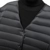 2024 Men's Warm Cotton Collarless Jacket - Autumn/Winter Casual Solid Color Base Layer