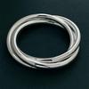 Bracciale Moda 3 Anelli Spessi in Argento Sterling 925 Regalo per Festa di Compleanno Anniversario Abbigliamento Quotidiano da Pendolare per Donne
