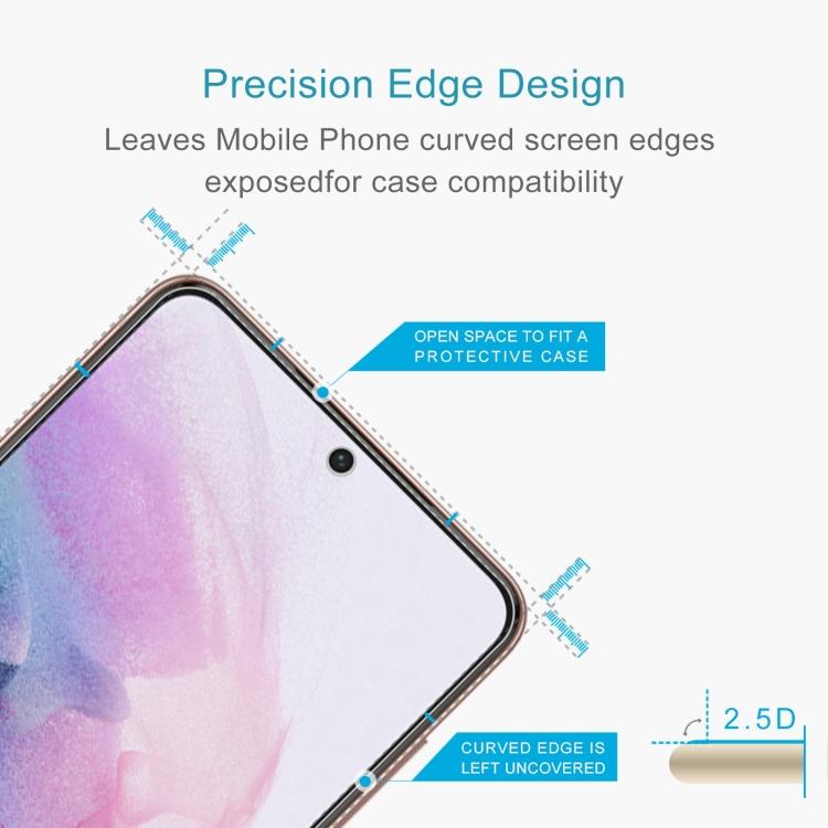 0.26mm 9H 2.5D Tempered Glass Film For Samsung Galaxy S21+ 5G, Fingerprint Unlocking Is Not Supported