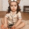 Korean Style Kids' Cotton Family Matching Pajama Set - Short Sleeve Girls & Boys Edition