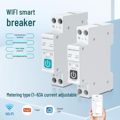 WiFi Tuya Smart Schutzschalter: Fernbedienung, Timer, Messung, Überstrom-/Überspannungsschutz und Alarmsystem.