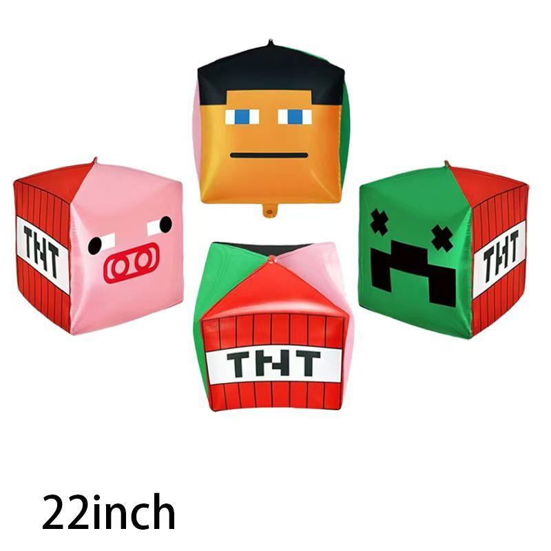 Pixel Creeper & Roblox Game Party Balloons & Flags