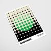 Poster Green Black Bauhaus Dots