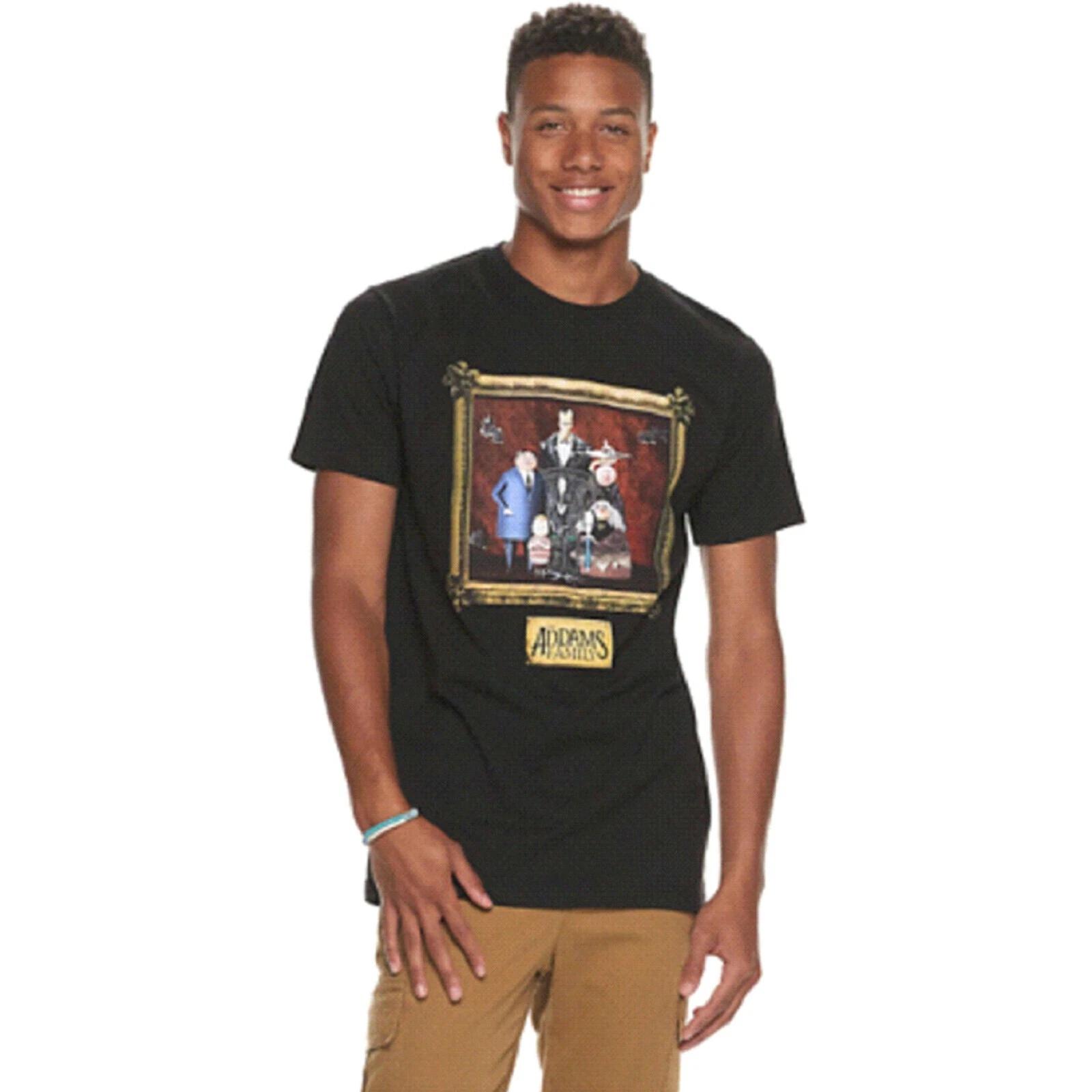 The Addams Family Portrait Men s Black T-shirt - (Size: Large) - NWT S