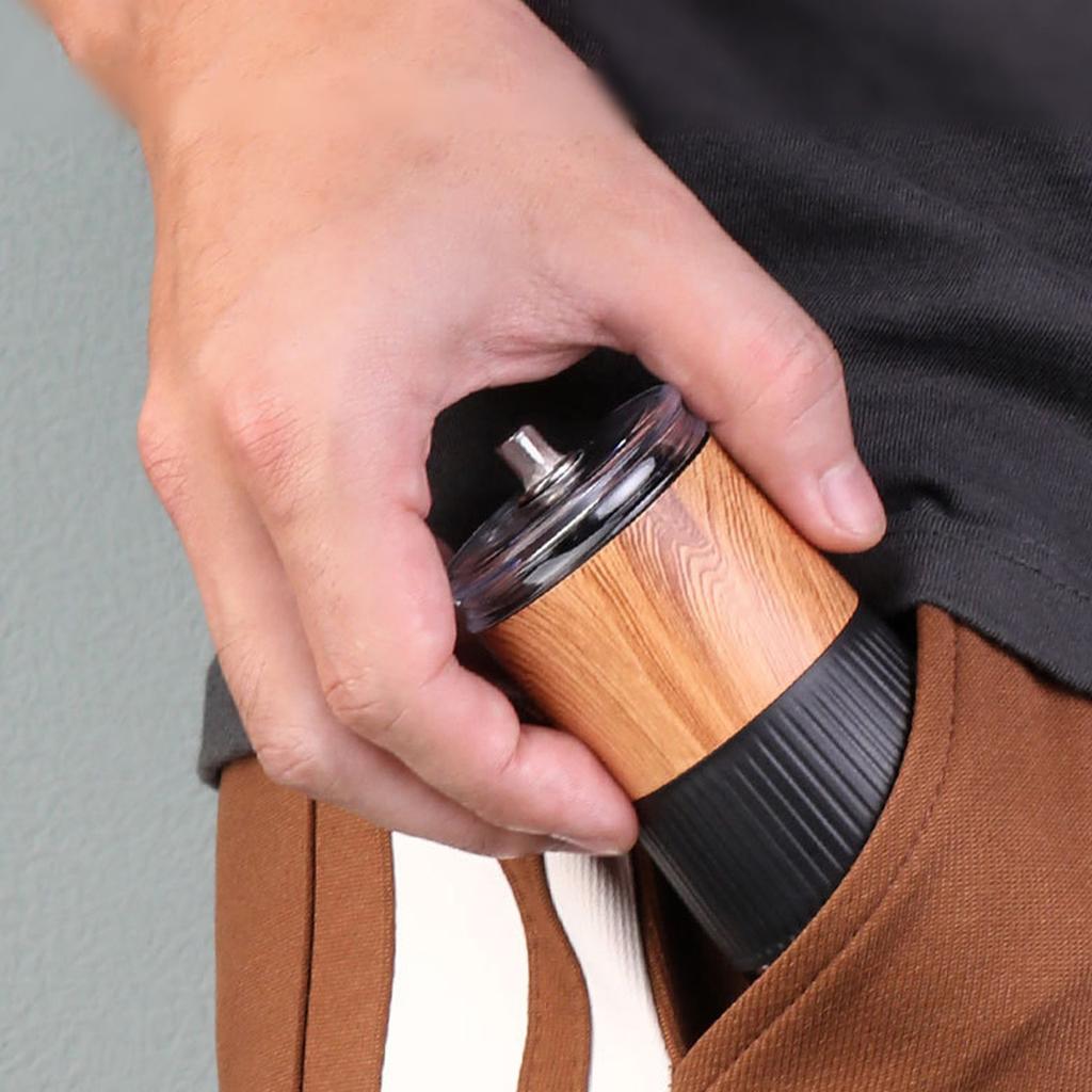 Manual Coffee Grinder with Ceramic Burr Core Adjustable Coarseness Effort-Saving Design Portable Bean Mill for Home/Office