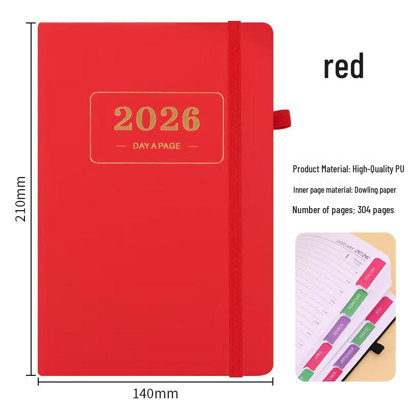 2026 A5 Iridescent English Daily Planner by Xiyin A5 English
