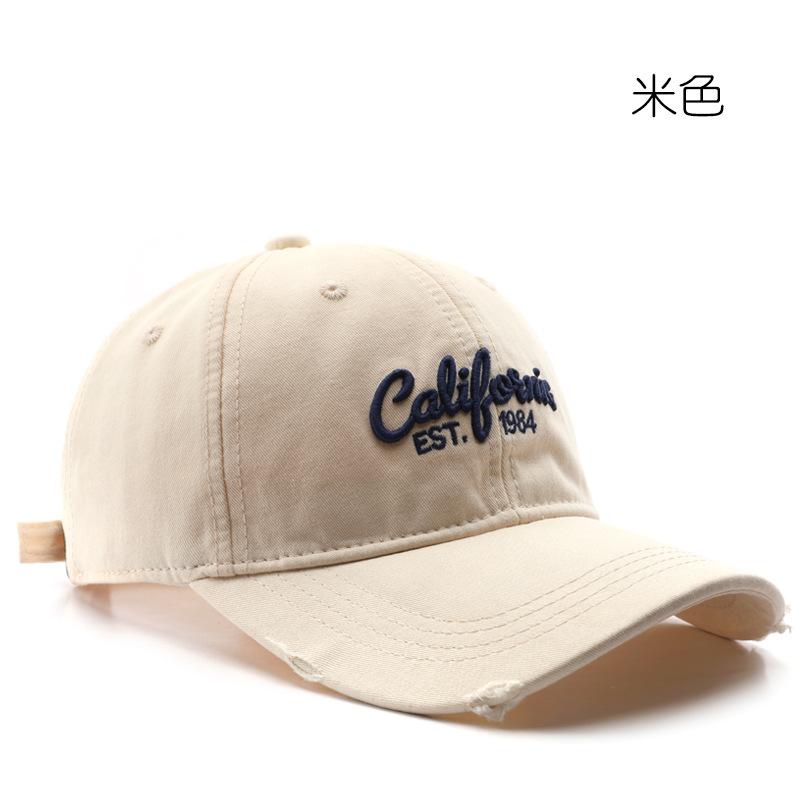 

Spring and Autumn Fashion Personalized Baseball Cap Outdoor Travel Sports Sunscreen Shade Cap бежевий