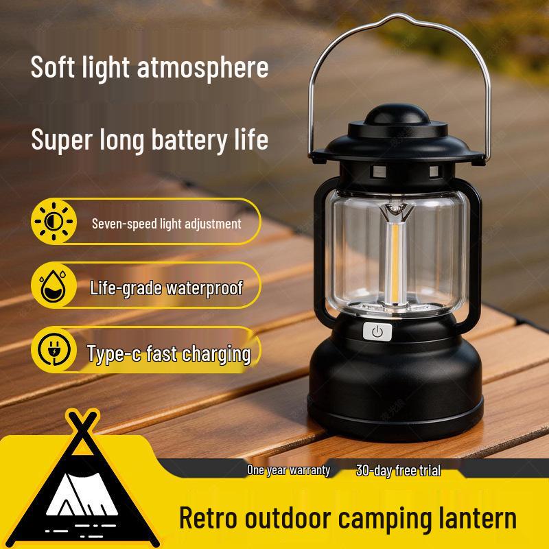 Rechargeable Camping Lantern - Long Battery Life, Outdoor Tent Atmosphere Light