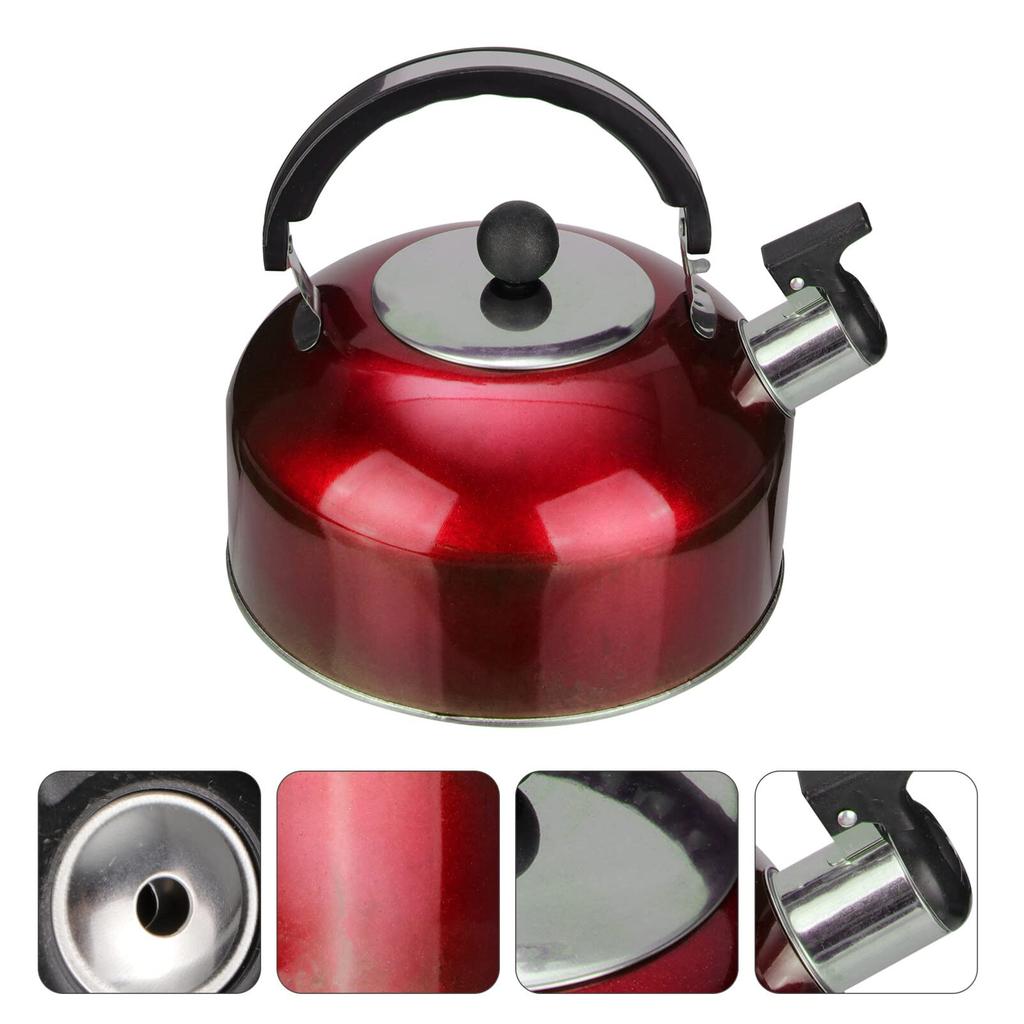 Stainless Steel Whistling Tea Kettle Stovetop Teapot with Ergonomic Handle Water Boiling for Stovetops Induction Gas Stove Top