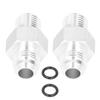 Pair Transmission Cooler Adapter Fittings ‑6AN to 1/4in NPSM 316‑3000833 for GM TH350 TH400 4L60E 4L70E 700R4 TR6060